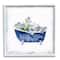 Stupell Industries Charming Blue Foral Bathtub Botanical Framed Giclee Art